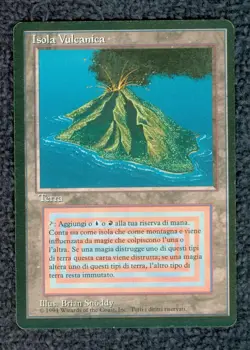 VOLCANIC ISLAND Revised Italian Foreign Black Border (FBB) MTG Moderate Play - Image 1