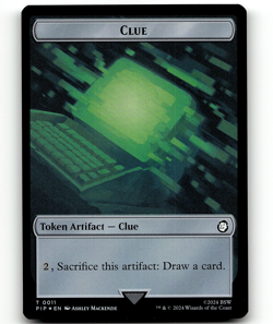 FOIL - MTG Food (0014) Clue Double-Sided Token - Universes Beyond: Fallout - Image 2