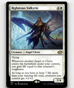 MTG Righteous Valkyrie Jumpstart 2022 Rare - Image 1