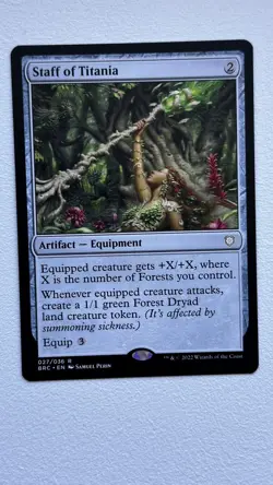 MTG Staff of Titania Commander: The Brothers' War 027/036 Regular Rare - Image 1