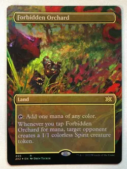 MTG Double Masters 2022 Forbidden Orchard (Borderless) 405 Foil NM/M - Image 1