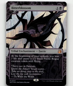 FOIL - MTG Bitterblossom 27 - Wilds of Eldraine: Enchanting Tales - Image 1