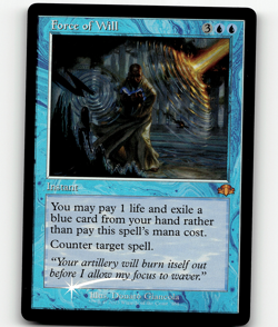 MTG Force of Will (Retro Frame) FOIL Dominaria Remastered Mythic - Image 1