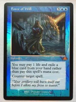 MTG Force of Will (Retro Frame) FOIL Dominaria Remastered Mythic - Image 2
