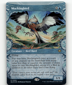 FOIL - MTG Mockingbird (Showcase) #305 - Bloomburrow - Image 1