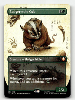 FOIL - MTG - Badgermole Cub (Borderless) #326 - Avatar: The Last Airbender - Image 1