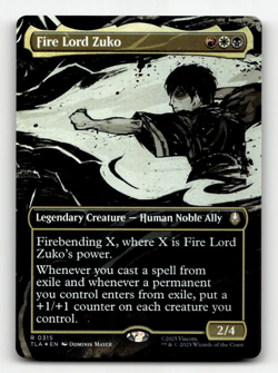 FOIL - MTG - Fire Lord Zuko (Borderless) #315 - Avatar: The Last Airbender - Image 1
