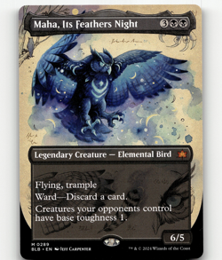 MTG Maha, Its Feathers Night (Borderless) #289 - Bloomburrow - Image 1