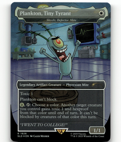 FOIL - MTG Plankton, Tiny Tyrant - Shrelv, Defector Mite #1926 - Secret Lair - Image 1