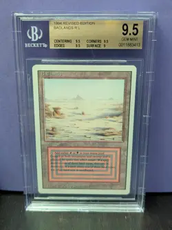 Badlands * REVISED * DUAL LAND * BGS 9.5 Gem Mint (9.5/9.5/9.5/9) * Magic MtG - Image 1