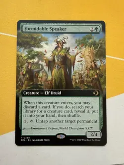 FORMIDABLE SPEAKER EXTENDED ART - Rare - ECL Lorwyn Eclipsed MTG #0366 Free Ship - Image 1