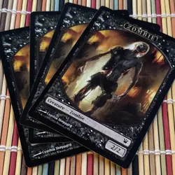 Zombie Token x4 (Sheppard) Innistrad MTG Magic Free Shipping - Image 1