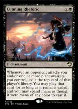 Cunning Rhetoric LP Light Play Thunder Junction Commander MTG [11204] - Image 1