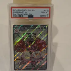 Pokemon TCG Charizard ex SVP 074 Scarlet & Violet Promo Holo EX PSA 10 EN 330 HP - Image 1