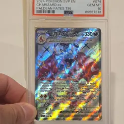 Pokemon TCG Charizard ex SVP 074 Scarlet & Violet Promo Holo EX PSA 10 EN 330 HP - Image 2