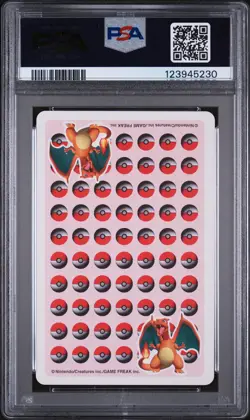 1998 POKEMON STADIUM RED VERSION PLAYING CARDS ACE OF DIAMONDS FLAREON PSA 8 - Image 2
