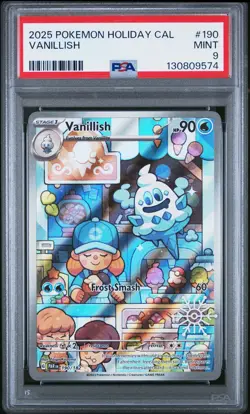 2025 POKEMON HOLIDAY CALENDAR #190 VANILLISH PSA 9 - Image 1