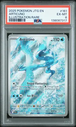 2025 POKEMON JTG EN-JOURNEY TOGETHER ILLUSTRATION RARE #161 ARTICUNO PSA 6 - Image 1