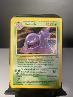 Pokemon Card - Muk (Sleimok) 13/62 Fossil Holo Rare German w/ Swirl - Image 1