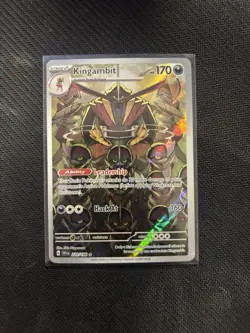 Kingambit 220/198 Pokemon Scarlet & Violet Illustration Rare Full Art Holo NM - Image 1