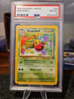 1999 POKEMON JUNGLE #48 WEEPINBELL PSA 8 NM-MT NEW SLAB - Image 1