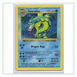 Gyarados Shadowless Base Set Holo 6/102 LP WOTC Vintage Pokemon - Image 1