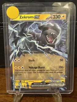 Pokemon TCG Black Bolt Zekrom Ex 034/086 Double Rare Holo NM - Image 1