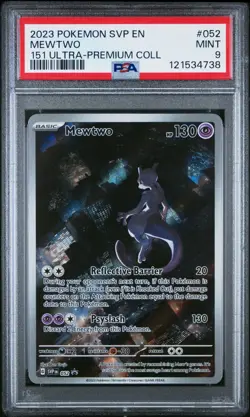 PSA 9 Mewtwo Black Star Promo #52 Pokemon 151 Scarlet & Violet 2023 ENGLISH - Image 1