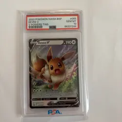 PSA 10 GEM MINT Pokemon 2020 Sword & Shield Promo Eevee V SWSH065 - Image 1