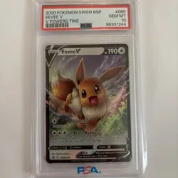 PSA 10 GEM MINT Pokemon 2020 Sword & Shield Promo Eevee V SWSH065 - Image 2