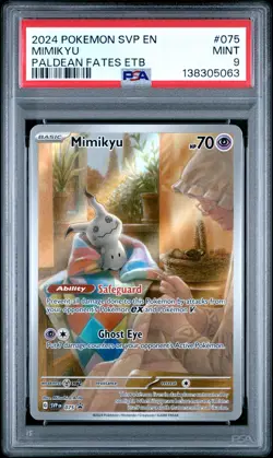 2024 POKEMON SVP EN-SV BLACK STAR PROMO #075 MIMIKYU PSA 9 - Image 1
