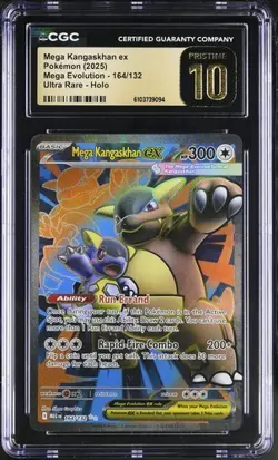 Mega Kangaskhan EX *CGC PRISTINE 10* Ultra Rare *#164* Mega Evolution * Pokemon - Image 1