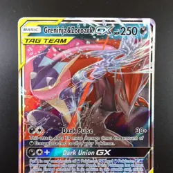 Greninja & Zoroark GX 107/214 Pokemon Unbroken Bonds Full Art Holo Card - Image 2