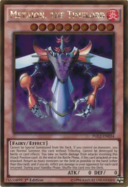 Metaion, the Timelord - PGL2-EN034 - Gold Rare - 1st Edition - Lightly Played - Image 1