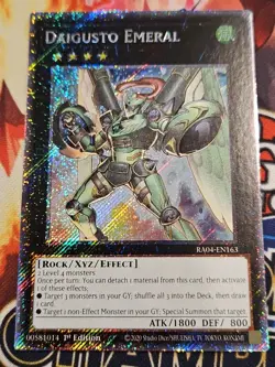 In Hand YUGIOH x1 RA04-EN163 DAIGUSTO EMERAL - PLATINUM SECRET RARE 1st EDITION - Image 1