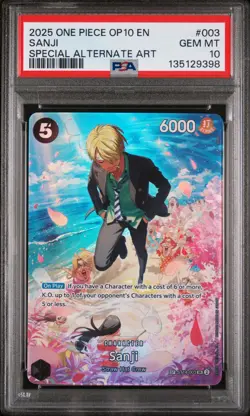 2025 ONE PIECE OP10-ROYAL BLOOD SPECIAL ALTERNATE ART #003 SANJI PSA 10 - Image 1