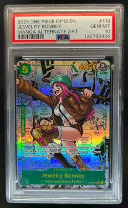 2025 One Piece Legacy of the Master Jewelry Bonney Manga Art SP #OP12-118 PSA 10 - Image 1