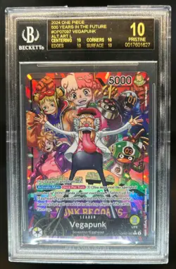 2024 One Piece Vegapunk Alternate Art Black Label PRISTINE #OP07-097 BGS 10 - Image 1