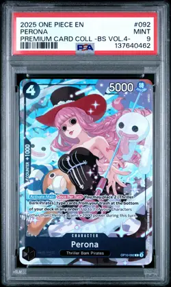 2025 ONE PIECE PREMIUM COLLECTION BEST SELECTION VOL.4 #092 PERONA PSA 9 - Image 1