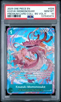 2025 ONE PIECE PREMIUM COLLECTION BEST SELECTION VOL.4 KOZUKI MOMONOSUKE PSA 10 - Image 1