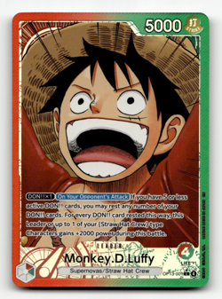 One Piece CCG Monkey.D.Luffy (001) (Alternate Art) - Carrying On His Will (OP13) - Image 1