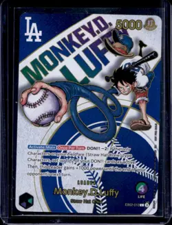2025 One Piece Anime 25th Collection Monkey D. Luffy Alt Art #EB02-010 Dodgers - Image 1