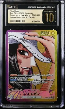 CGC 10 Pristine Nico Robin OP09-062 Emperors in a New World Japanese Parallel - Image 1