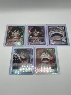 One Piece Cards - Monkey D. Luffy Alt Art Leader - OP01, OP05, OP09, OP11 & OP13 - Image 1