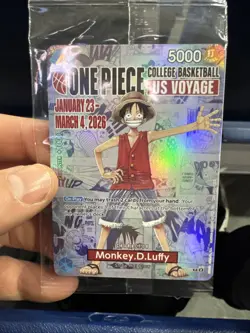 One Piece CCG Monkey.D.Luffy BVB x One Piece Match Day '26 Promo Card Sealed - Image 1