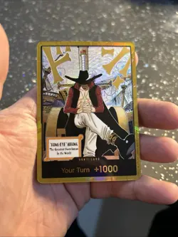 OP14 Gold DON!! Card Hawk Eye Mihawk The Azure Seas Seven One Piece CCG ENGLISH - Image 1