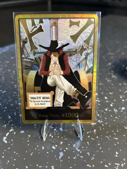 OP14 Gold DON!! Card Hawk Eye Mihawk The Azure Seas Seven One Piece CCG ENGLISH - Image 2