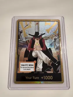 OP14 Gold DON!! Card Hawk Eye Mihawk The Azure Seas Seven One Piece CCG ENGLISH - Image 3