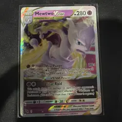 Pokemon Go Mewtwo VSTAR Holo Card 031/078 Ultra Rare TCG - Image 1