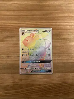 Pokemon Sun & Moon Base Set Umbreon GX 154/149 Secret Rare Rainbow Card - Image 1
